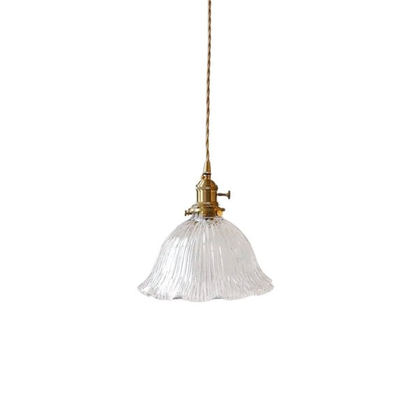 Thehouselights - Stylish Flower Strip Glass Pendant Light - Pendant - Clear - 