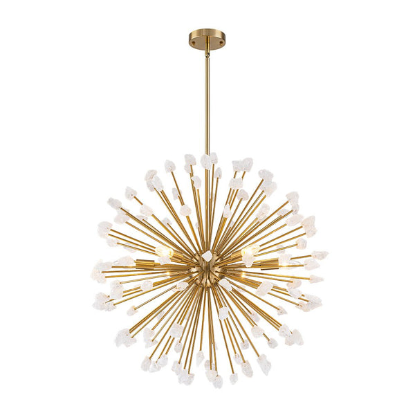 Thehouselights - Sunburst Sputnik Marble Dandelion Chandelier - Chandelier - Brass - 