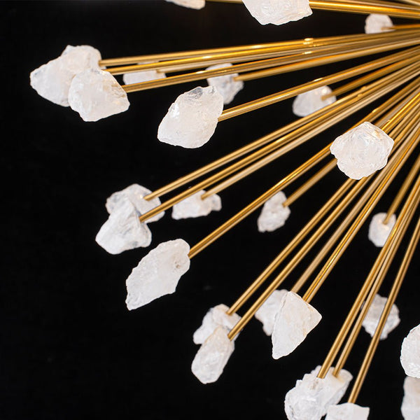 Thehouselights - Sunburst Sputnik Marble Dandelion Chandelier - Chandelier - Brass - 