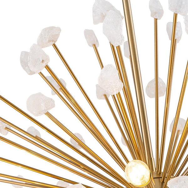 Thehouselights - Sunburst Sputnik Marble Dandelion Chandelier - Chandelier - Brass - 