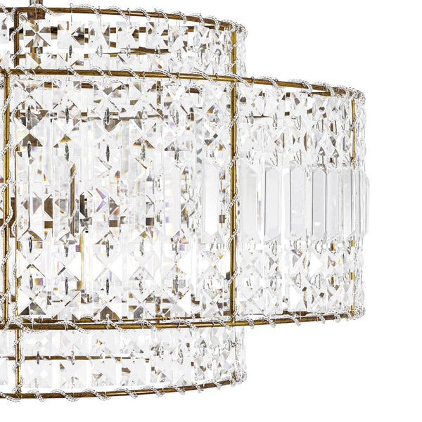 Thehouselights - Two - Tier Crystal Chandelier - Chandelier - 5 - Light - 