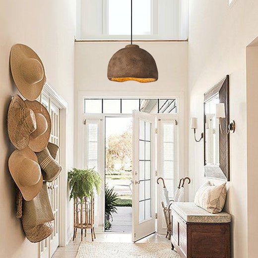 Thehouselights - Wabi - Sabi Bell - Shaped Pendant Lighting - Pendant - Brown - 45 cm.
