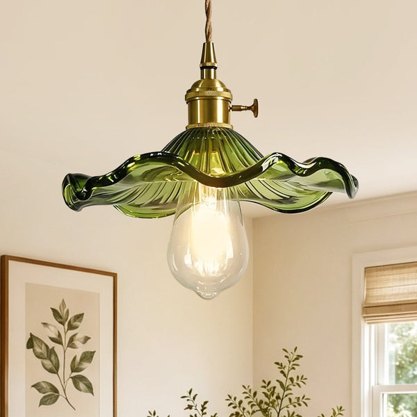 Thehouselights-Wave Floating Glass Pendant Lighting-Pendant-Green-