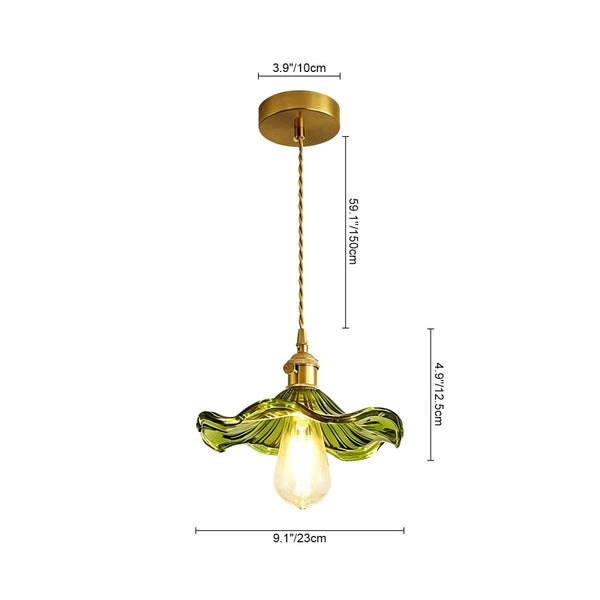 Thehouselights-Wave Floating Glass Pendant Lighting-Pendant-Green-