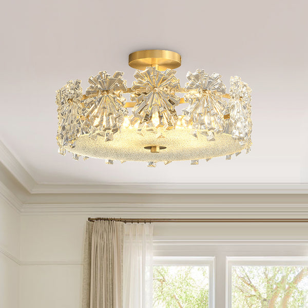Glam Sparkle Flush Mount