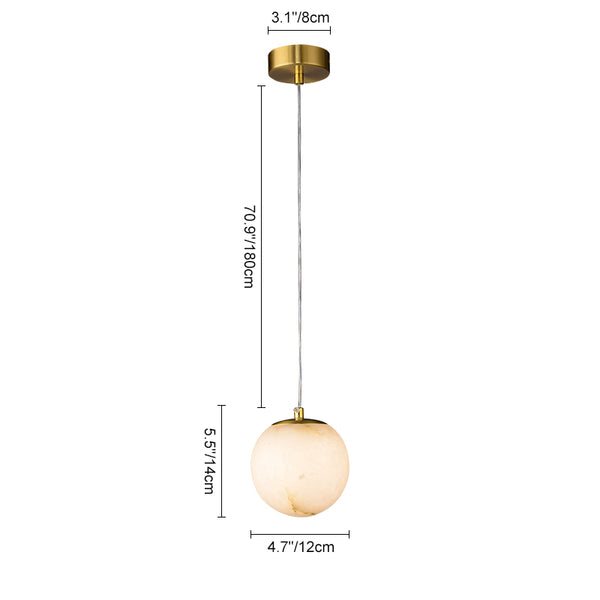 Transmission Pendant Light in Marble Diffuser
