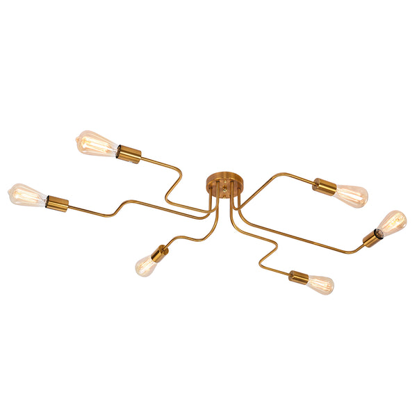 Sputnik Linear Semi Flush Mount - Thehouselights
