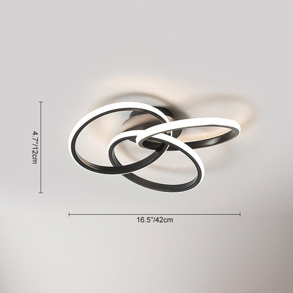 Thehouselights-LED Twist Ceiling Light with Knot Design-Ceiling Light-Black-