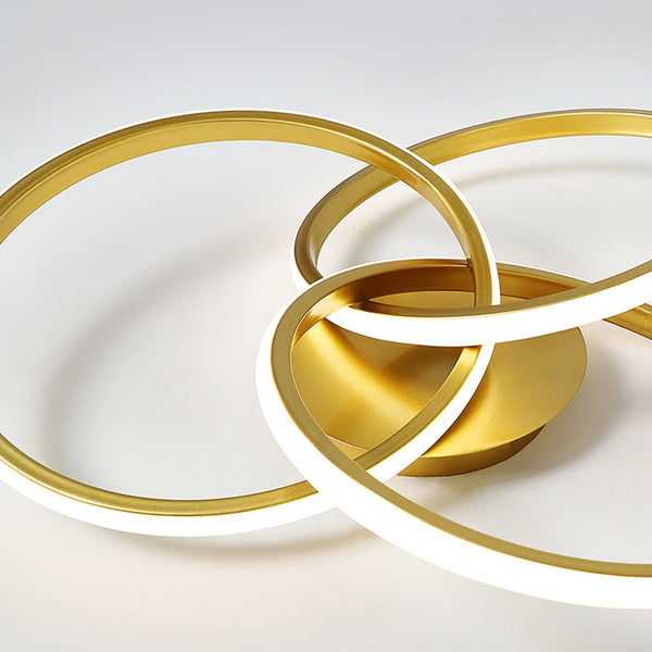 Thehouselights-LED Twist Ceiling Light with Knot Design-Ceiling Light-Brass-