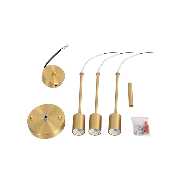 Mid-Century Sputnik Brass Semi Flush Mount Chandelier - Thehouselights