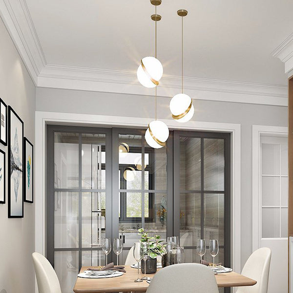 Modern Opal Globe Pendant Lighting
