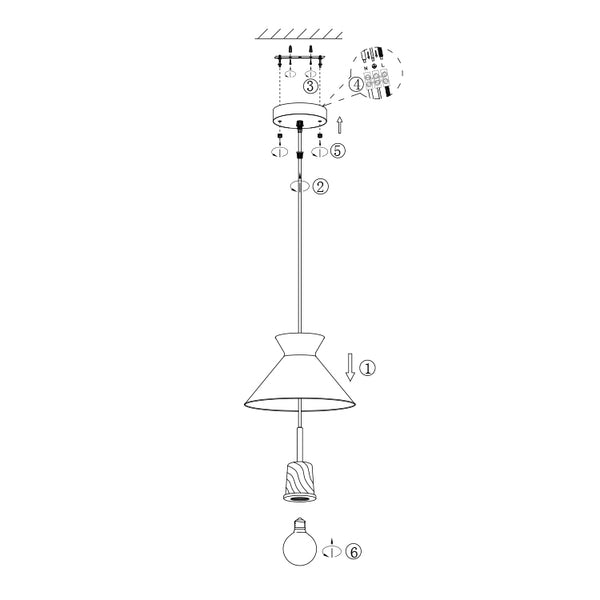 Craftsman Style 1-Light Single Dome Pendant Light - Thehouselights