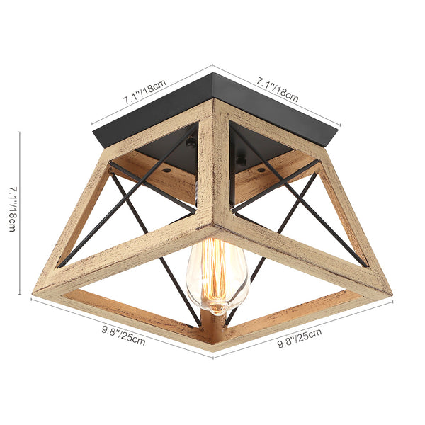 Farmhouse Square Flush Mount Ceiling Light - Thehouselights
