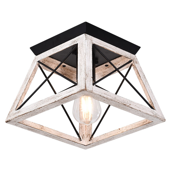 Farmhouse Square Flush Mount Ceiling Light - Thehouselights