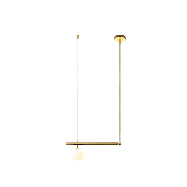 Kitchen Lightie-3-Light Linear Kitchen Chandelier-Chandelier-Brass-1 bulb