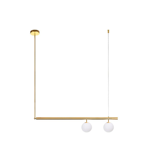 Kitchen Lightie-3-Light Linear Kitchen Chandelier-Chandelier-Brass-2 bulbs