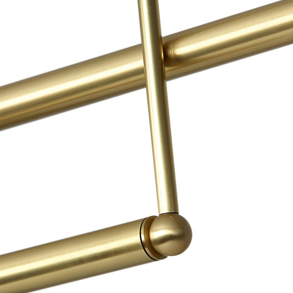 Kitchen Lightie-3-Light Linear Kitchen Chandelier-Chandelier-Brass-3 bulbs