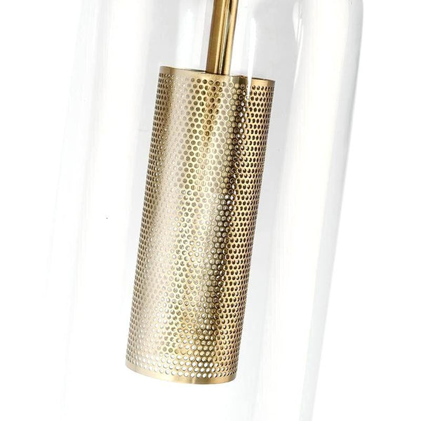 Kitchen Lightie-Mid-Century Modern 1-Light Glass Cylinder Wall Light Fixture-Wall Lights-Black-