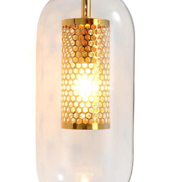 Kitchen Lightie-Mid-Century Modern 1-Light Glass Cylinder Wall Light Fixture-Wall Lights-Black-