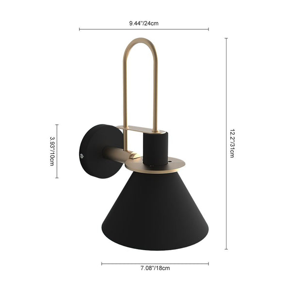 Kitchen Lightie-Mid-Century Modern Industrial Look Matte Black Wall Lamp-Wall Lights--