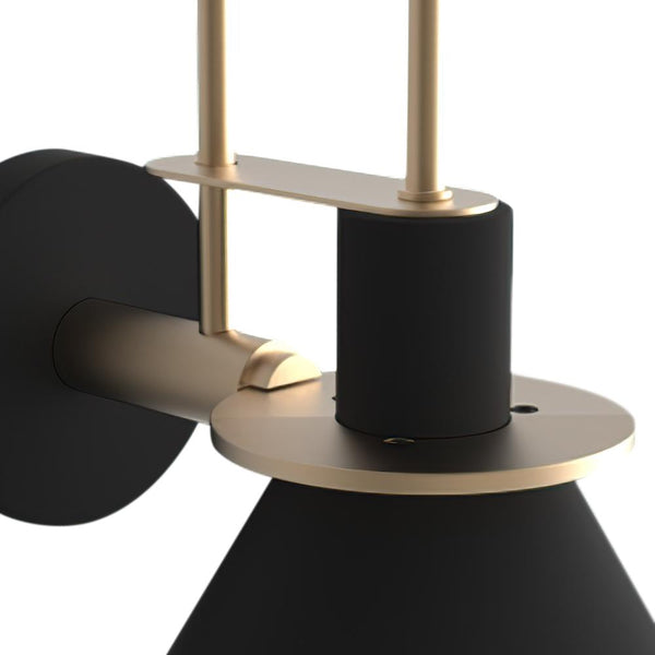 Kitchen Lightie-Mid-Century Modern Industrial Look Matte Black Wall Lamp-Wall Lights--