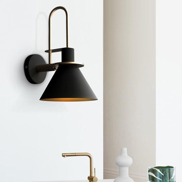 Kitchen Lightie-Mid-Century Modern Industrial Look Matte Black Wall Lamp-Wall Lights--