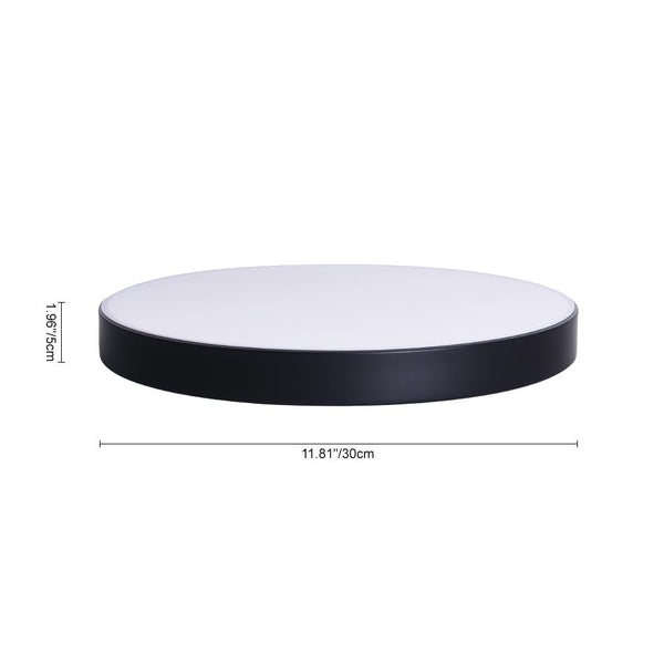 Kitchen Lightie-Modern Circle LED Flush Mount Ceiling Light-Flush Mount-11 in.-Warm White/ Black