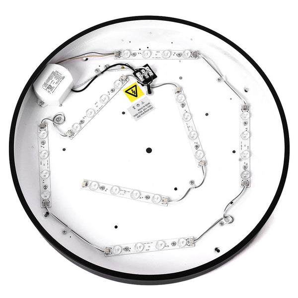 Kitchen Lightie-Modern Circle LED Flush Mount Ceiling Light-Flush Mount-11 in.-Warm White/ Black