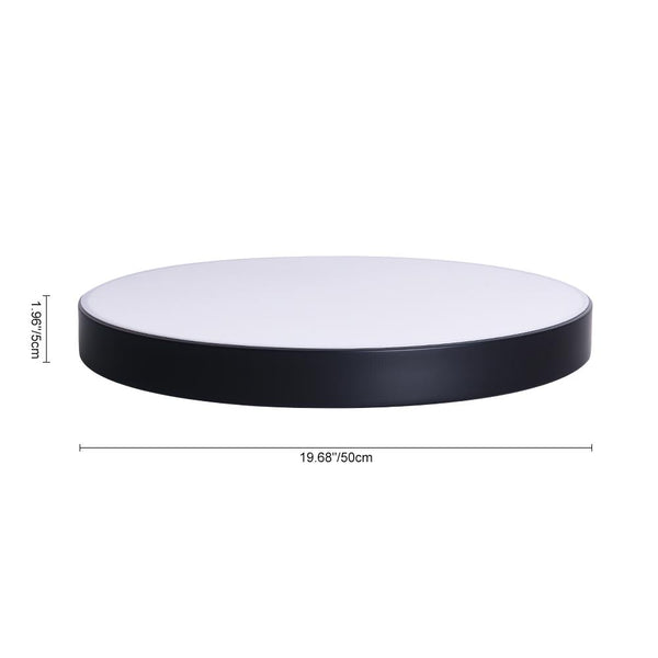 Kitchen Lightie-Modern Circle LED Flush Mount Ceiling Light-Flush Mount-11 in.-Warm White/ Black