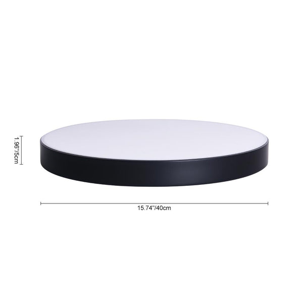 Kitchen Lightie-Modern Circle LED Flush Mount Ceiling Light-Flush Mount-11 in.-Warm White/ Black