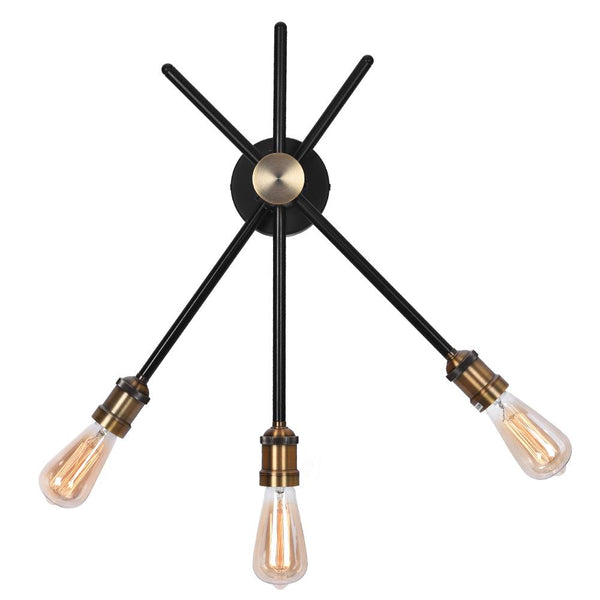 Kitchen Lightie-Modern House 2/3 Lights Black Linear Wall Sconce Light-Wall Lights-3 Bulbs-