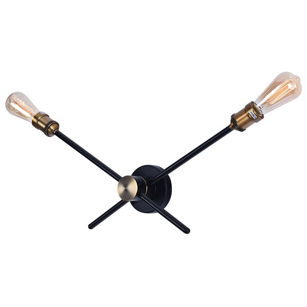 Kitchen Lightie-Modern House 2/3 Lights Black Linear Wall Sconce Light-Wall Lights-3 Bulbs-