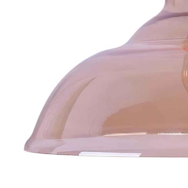 Kitchens Lightie-Industrial Antique Dome Amber Clear Glass Pendant Lighting-Pendants--