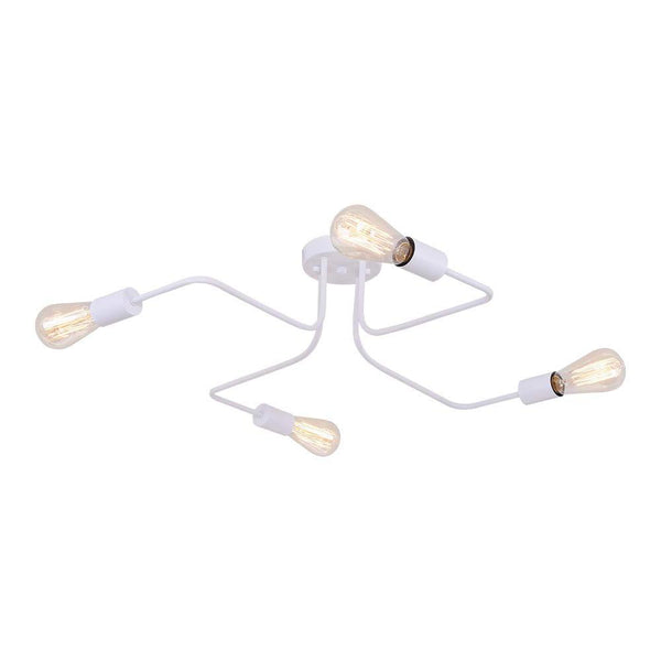 Kitchens 'n Lights-4-Light Classic Sputnik Linear Semi-Flush Mount-Flush Mount-White-