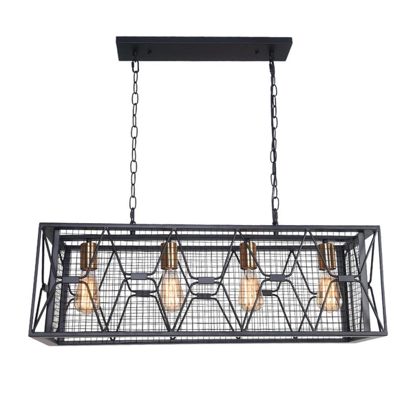 Kitchens 'n Lights -4 - Light Kitchen Island Linear Chandelier-Chandelier-Default Title-