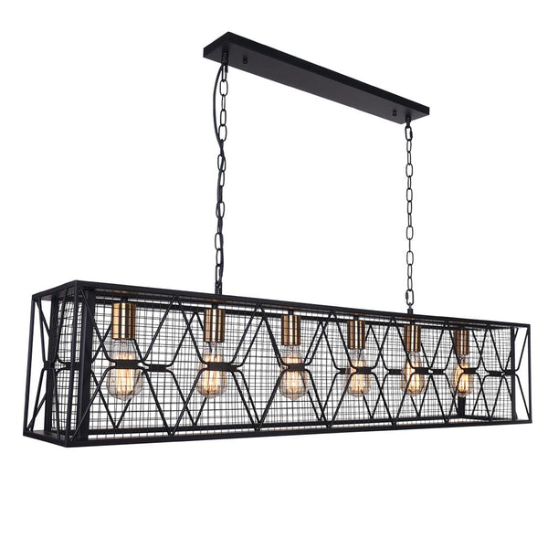 Kitchens 'n Lights-4/6- Light Kitchen Island Linear Chandelier-Chandelier-6 Bulbs-