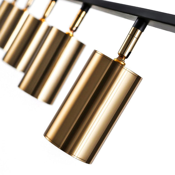 Kitchens 'n Lights -5-Light Kitchen Track Lighting Kit-Pendant Light-Black-