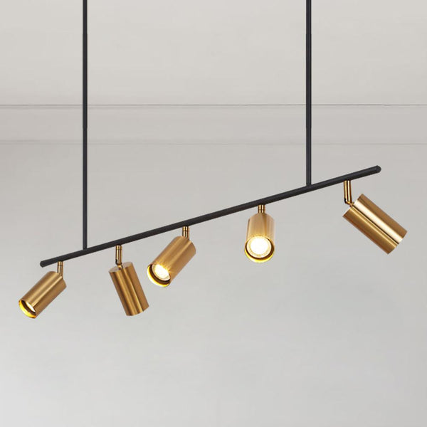 Kitchens 'n Lights -5-Light Kitchen Track Lighting Kit-Pendant Light-Black-