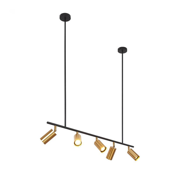 Kitchens 'n Lights -5-Light Kitchen Track Lighting Kit-Pendant Light-Black-