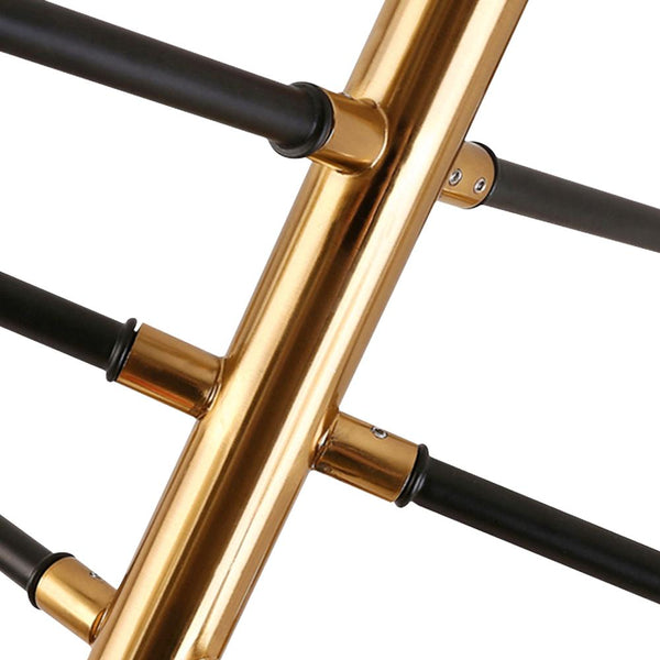 Kitchens 'n Lights-6/8 - Light Brass Sputnik Modern Linear Chandelier-Chandelier-6 Bulbs-