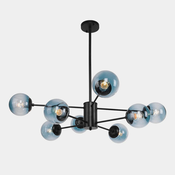 Kitchens 'n Lights-8-Light Modern Clear Blue Glass Bubble Chandelier--Default Title-