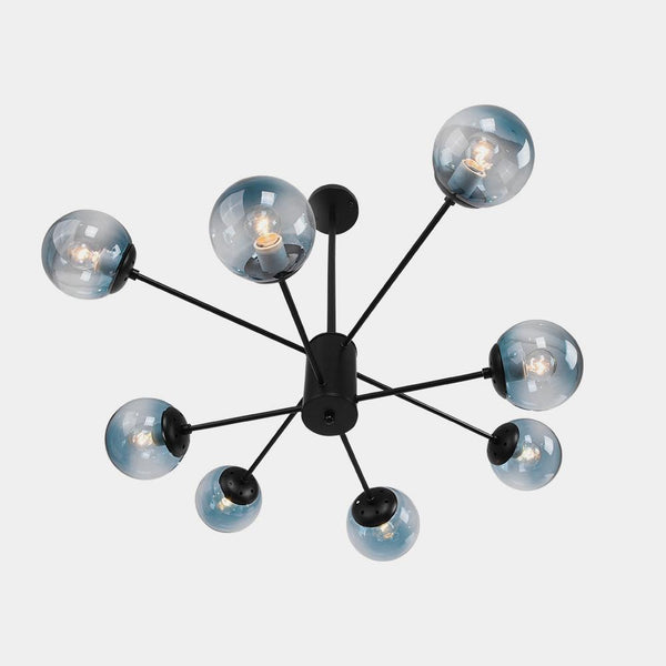 Kitchens 'n Lights-8-Light Modern Clear Blue Glass Bubble Chandelier--Default Title-