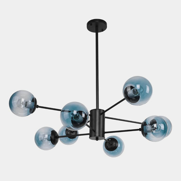 Kitchens 'n Lights-8-Light Modern Clear Blue Glass Bubble Chandelier--Default Title-