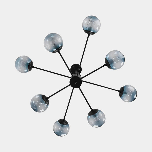 Kitchens 'n Lights-8-Light Modern Clear Blue Glass Bubble Chandelier--Default Title-