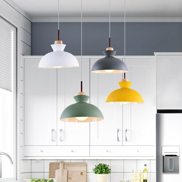 Kitchens 'n Lights-Craftsman Style 1-Light Single Dome Pendant Light-Pendant-Green-