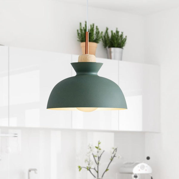 Kitchens 'n Lights-Craftsman Style 1-Light Single Dome Pendant Light-Pendant-Green-