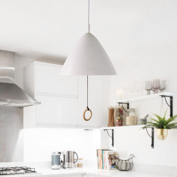 Kitchens 'n Lights-Craftsman Style Mini 1-Light Single Dome Pendant-Pendants-White-
