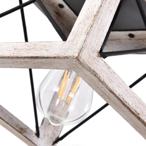 Thehouselights-Farmhouse Rustic 1-Light Single Mini Pendant Light-Pendants-Brown-