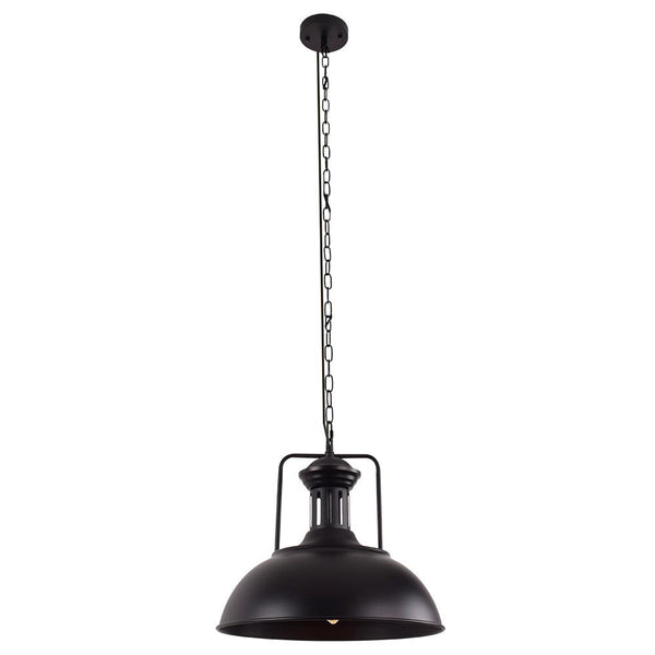 Kitchens 'n Lights-Industrial Single Kitchen Dome Pendant Light-Pendants-Black-