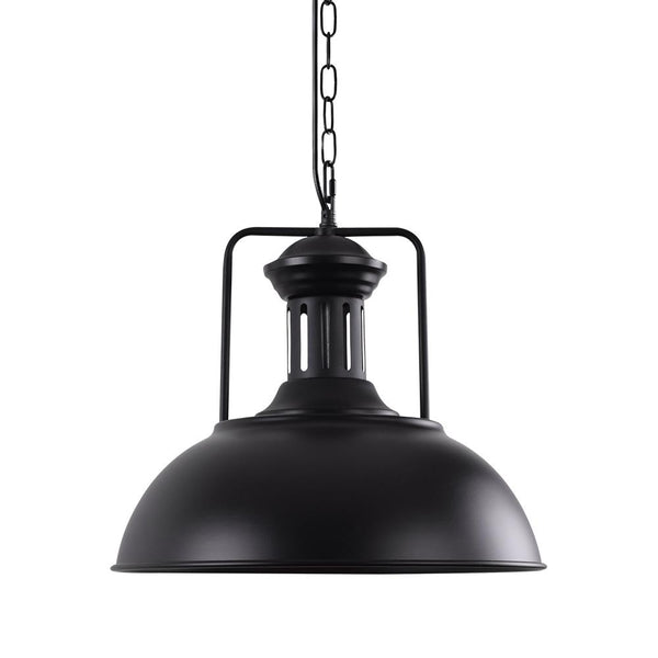 Kitchens 'n Lights-Industrial Single Kitchen Dome Pendant Light-Pendants-Black-